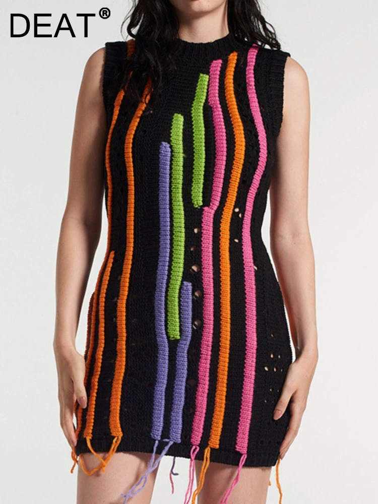 Knitted Tassel Dress Women Women Knit Tassel Dress Deat Knitted