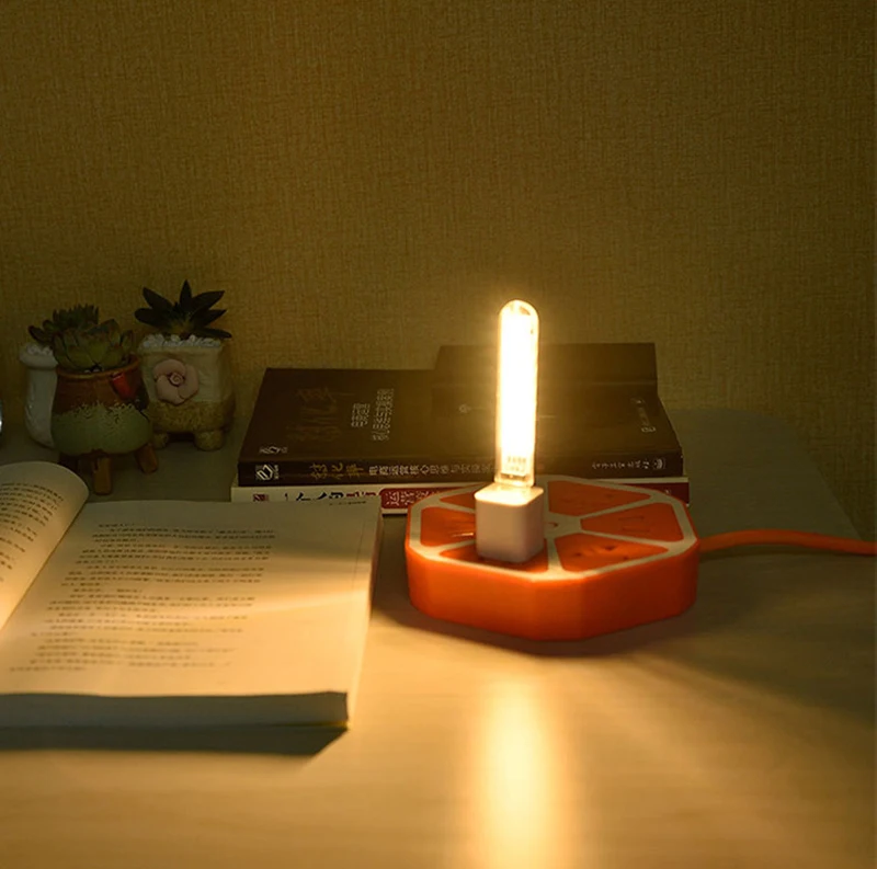 DC5V Touch Switch USB Mini LED Book Lamp 3LEDs 1.5W Portable LED