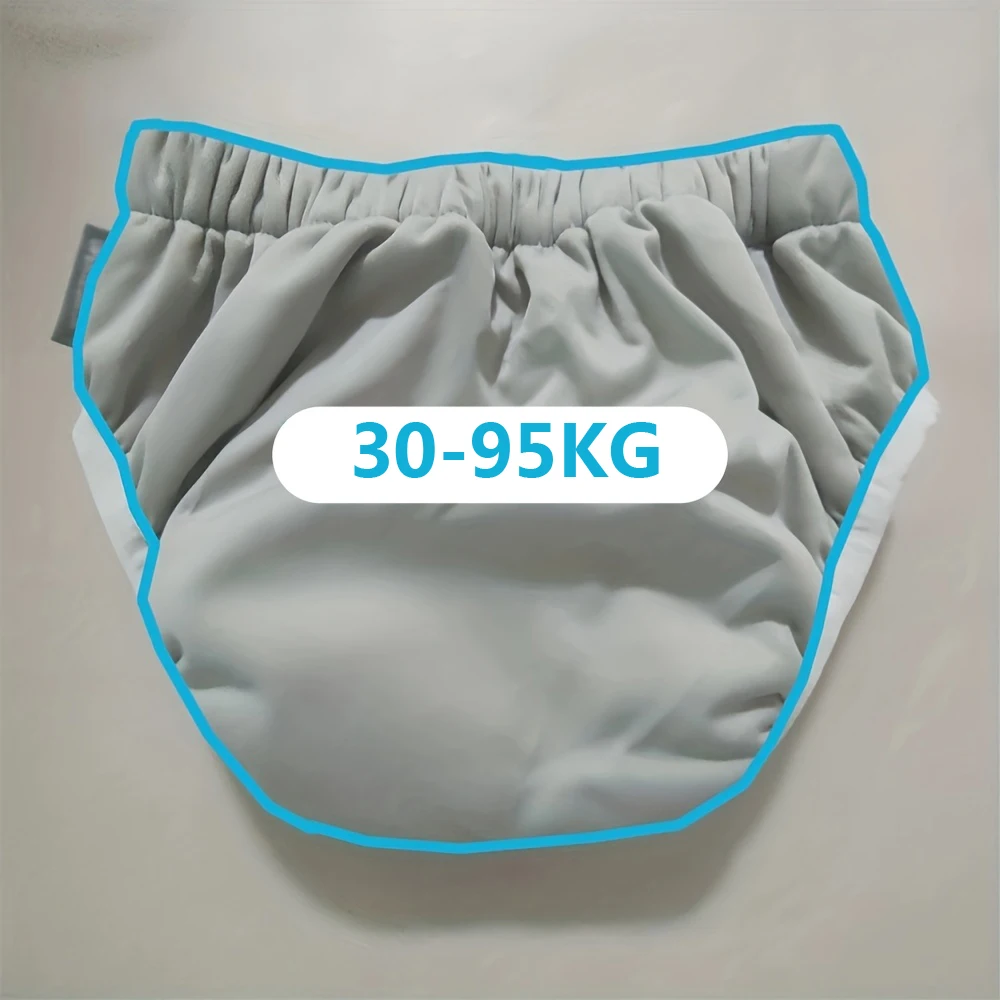 30-95KG Adult Cloth Diapers For Big Children And Teenagers, Leak-proof And Waterproof Diapers, Washable And Reusable, Unisex - 2