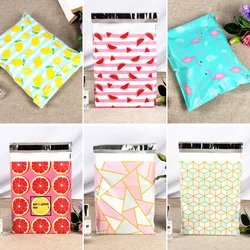 50Pcs 10x13inch Plastic Mailing Bags Fruit Pattern Envelope Courier Bag PE Waterproof Thicken Express Postal Packaging Bags