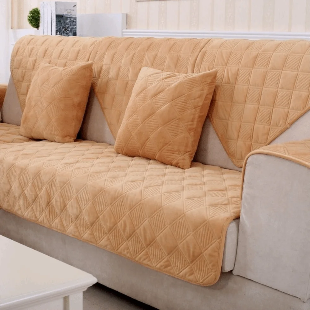 Modern Minimalist European Style Sofa Cover Non-Slip Thickened Couch Covers Soft Breathable Seat Cushion Four Seasons