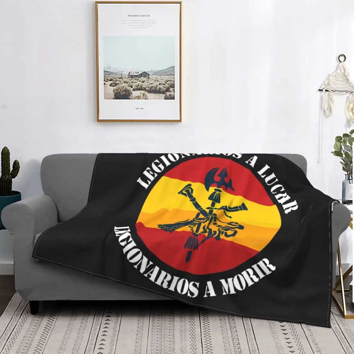 Blanket Spanish Legion Flannel Throw Blanket Blankets Home Sofas