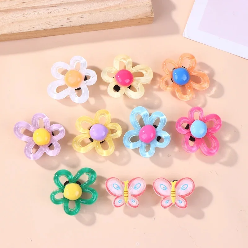Neue Dopamin-farbige Schuh-Accessoires für Damen: Abnehmbare DIY kreative koreanische Jelly-Blumen-Schuhdekoration für den Sommer (ohne Schuhe) – Detail 8
