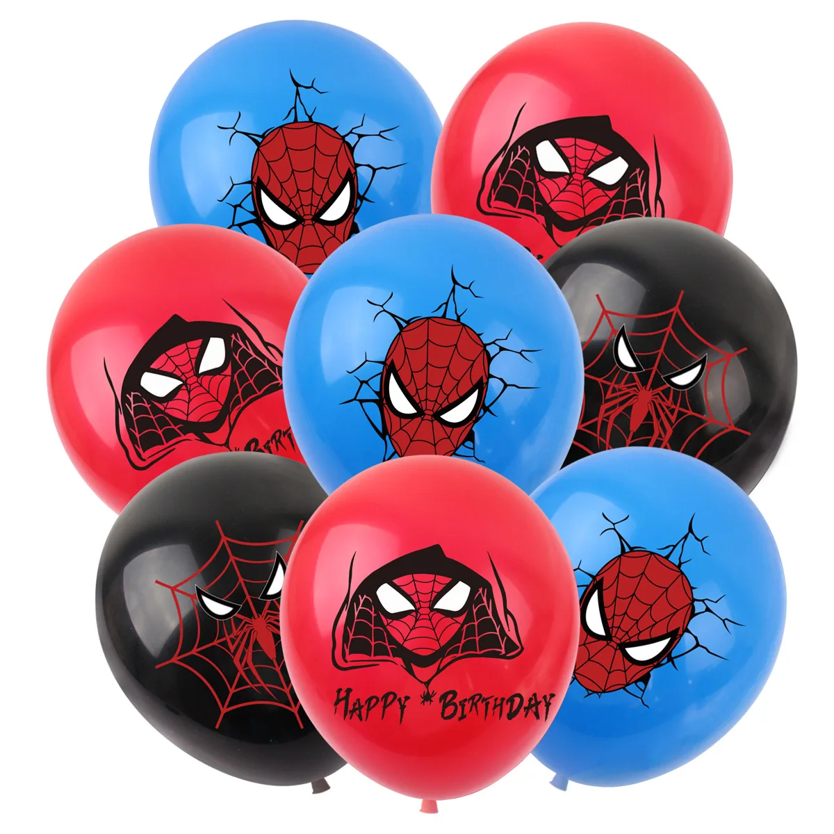 thumbnail image 1 of Globos de látex de Spiderman de 12 pulgadas, 10, 20 y 30 unidades, globos de aire para fiestas de cumpleaños de niños, juguetes para fiestas de baby shower, 1 of 5