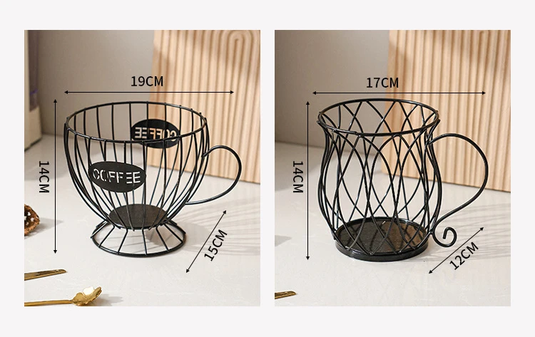Description Picture 3 of itemMetal Coffee Capsule Organizer Universal for Nespresso Capsule Holder Metal Snack Candy Basket Espresso Capsule Pot