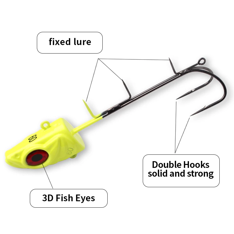 Kawa 1pc Tianya Fishing Hook Jigging Head 150g/190g/225g Crank Hooks With Big Fish Eyes Saltwater Hooks For Hairtail Cutlassfish