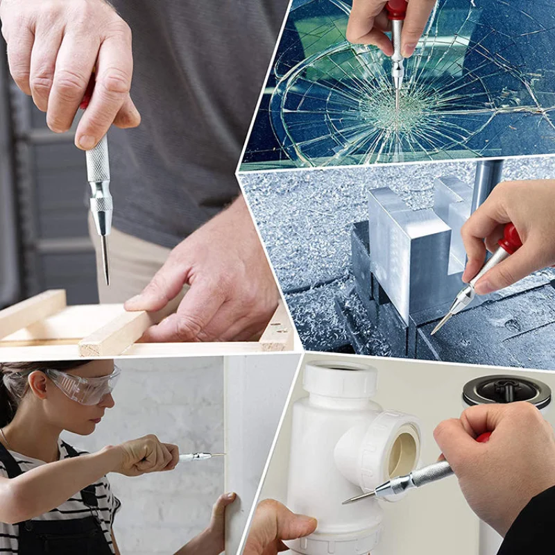 Punzone Centrale Automatico A Molla 12,7 Cm - Per Marcare Metallo E Legno Con 2 Ditali Di Ricambio - Foto 9