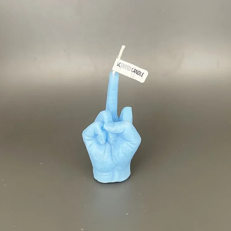 Quirky Middle Finger Gesture Scented Candle - Unique Home Decor & Funny Gift Idea