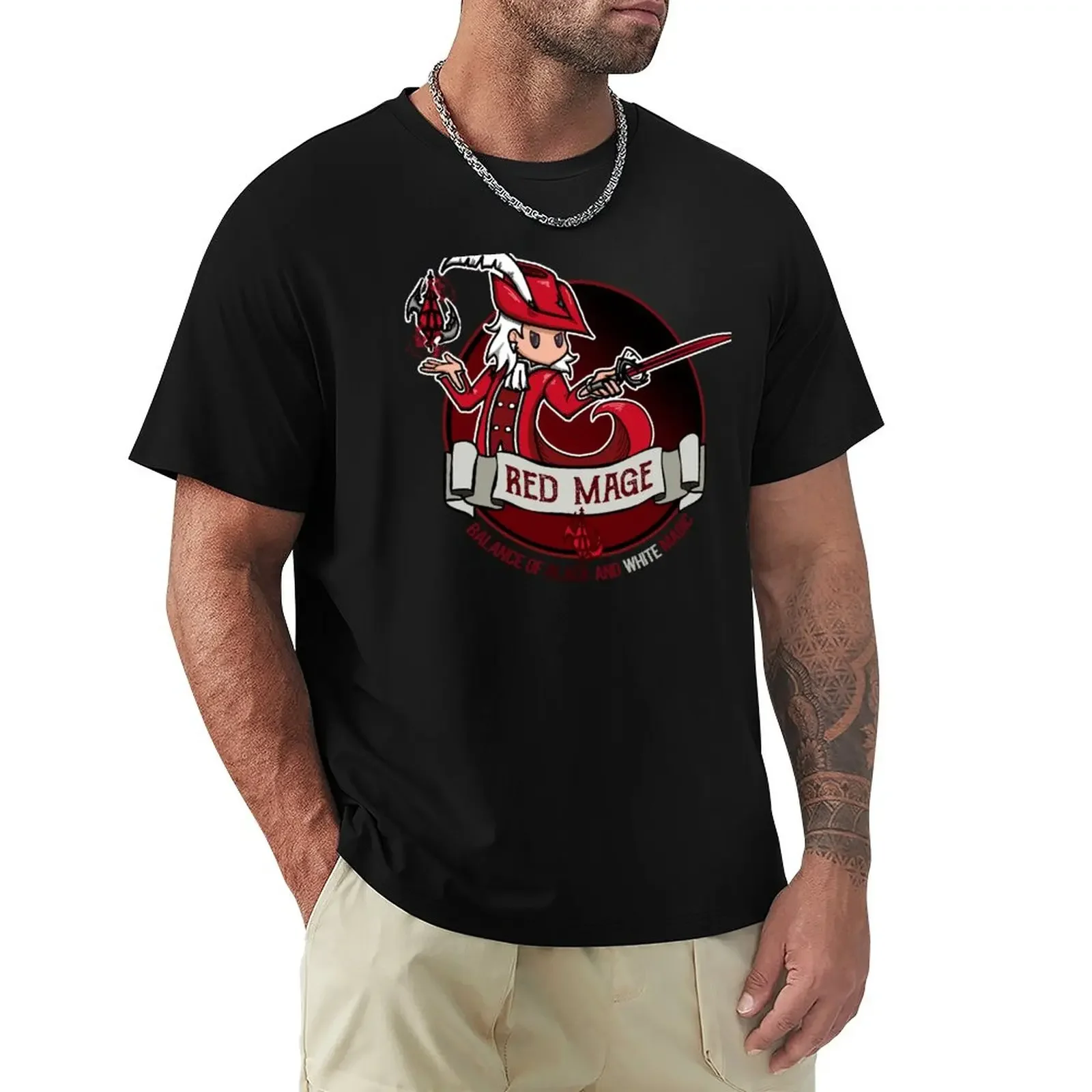 

Red Mage T-Shirt customs Aesthetic clothing Men's t-shirts
