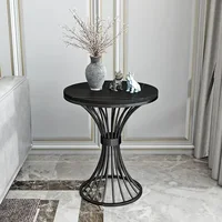 Table d'appoint De luxe en métal et fer, petite Table d'appoint ronde nordique coréenne, comptoir en or noir, meubles De Centy pour la négociation 4