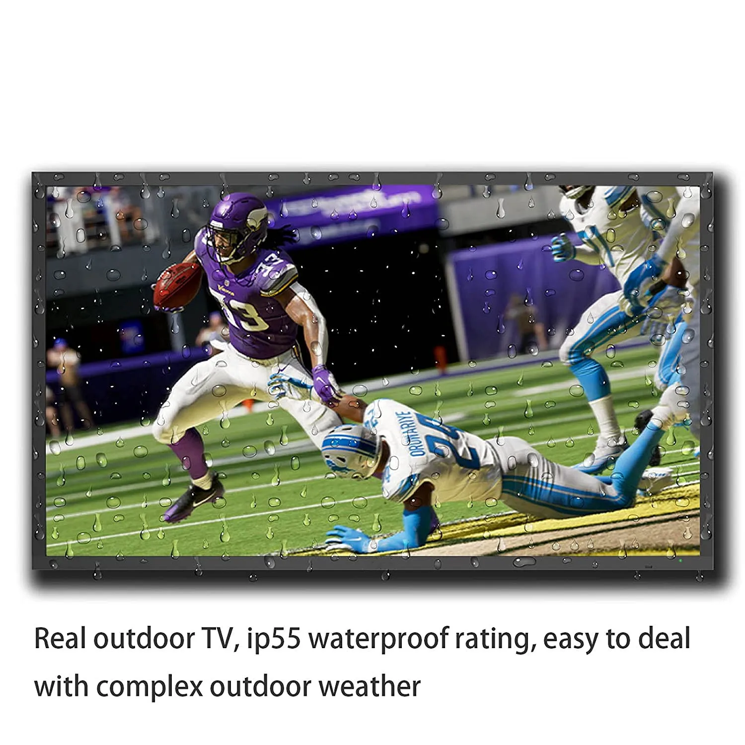 55 Inch Weatherproof Outdoor Television 4K Outdoor TV with 700 Nits Brightness Smart TV Wireless IP55