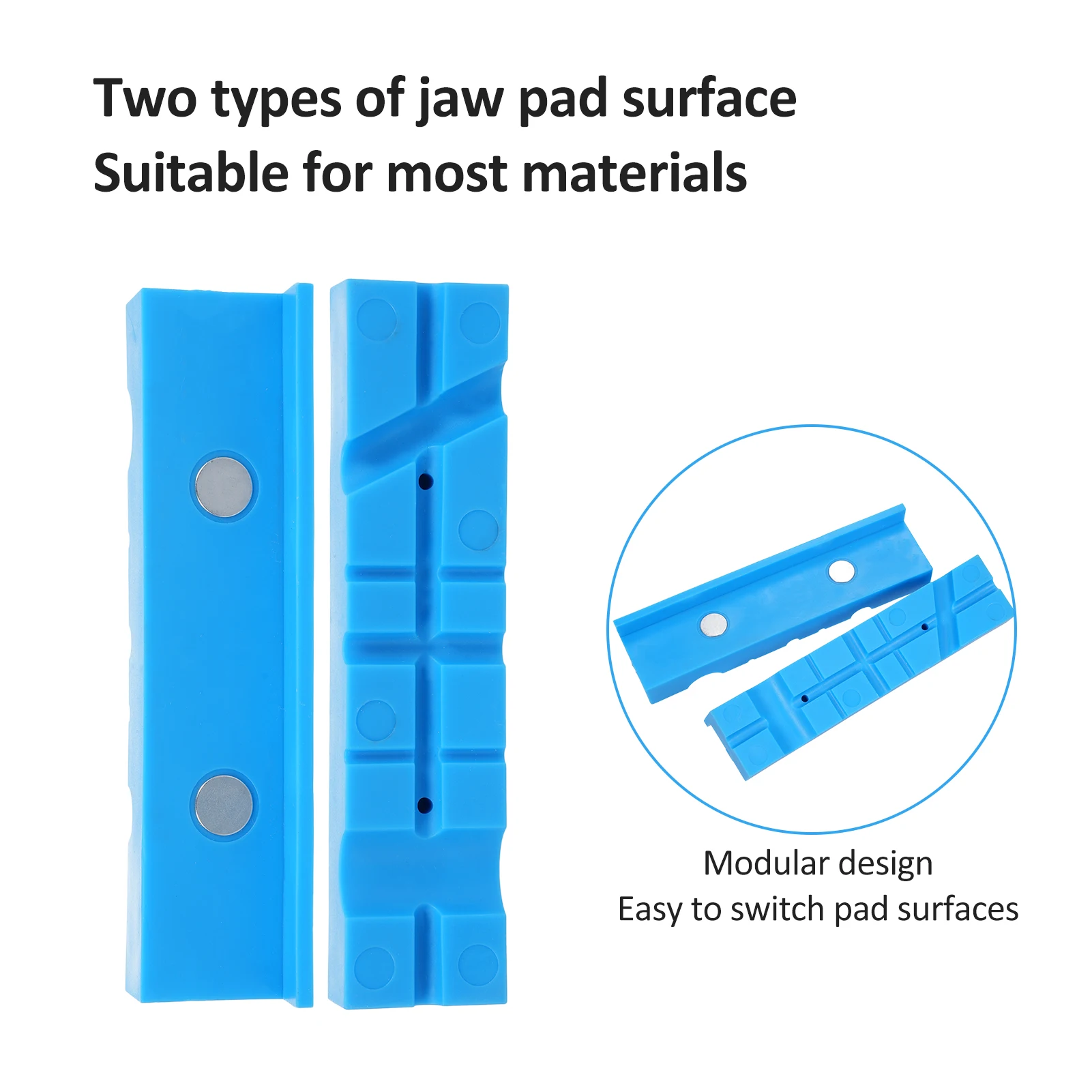 2Pcs Magnetic Protection Strip for Vise Jaws Anti-Skid Pads for Vise Jaws Soft J