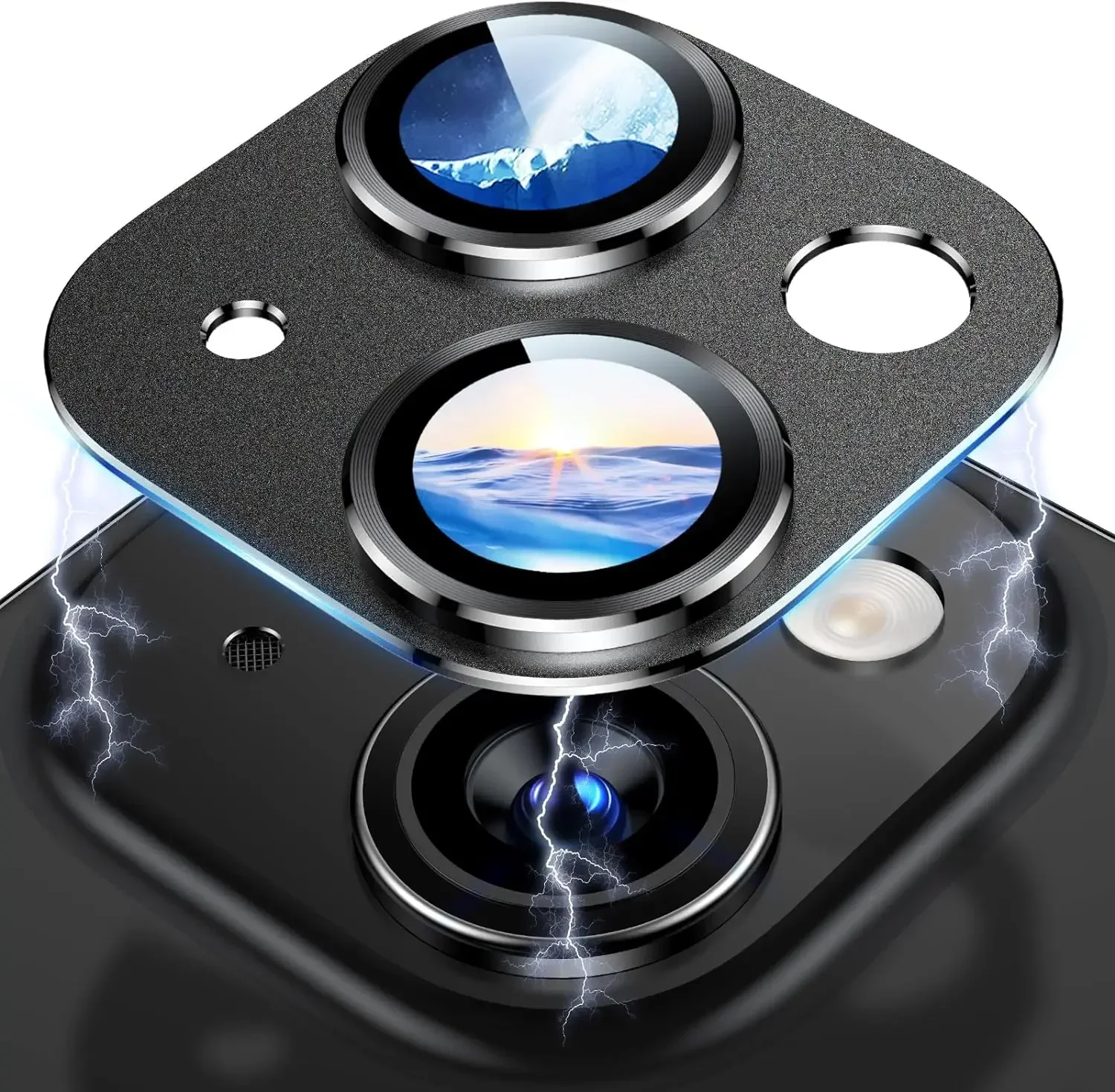 Premium Blue Tempered Glass Camera Lens Protection Cover