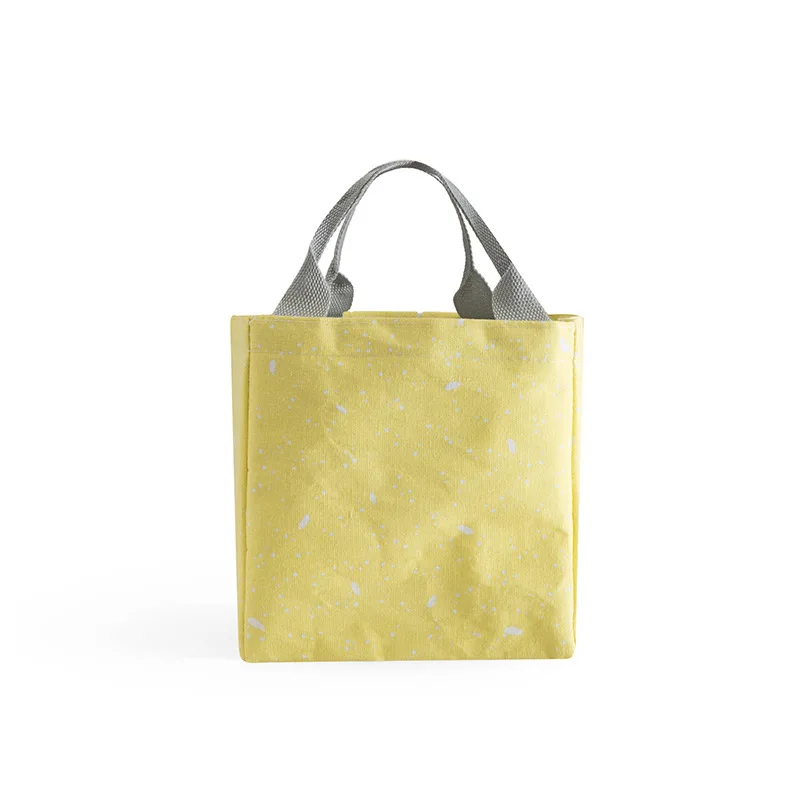 Lunch Food Bags Cotton Linen Fashion Waterproof Durable Functional Women Student Office Worker Portable Insulation Handbag