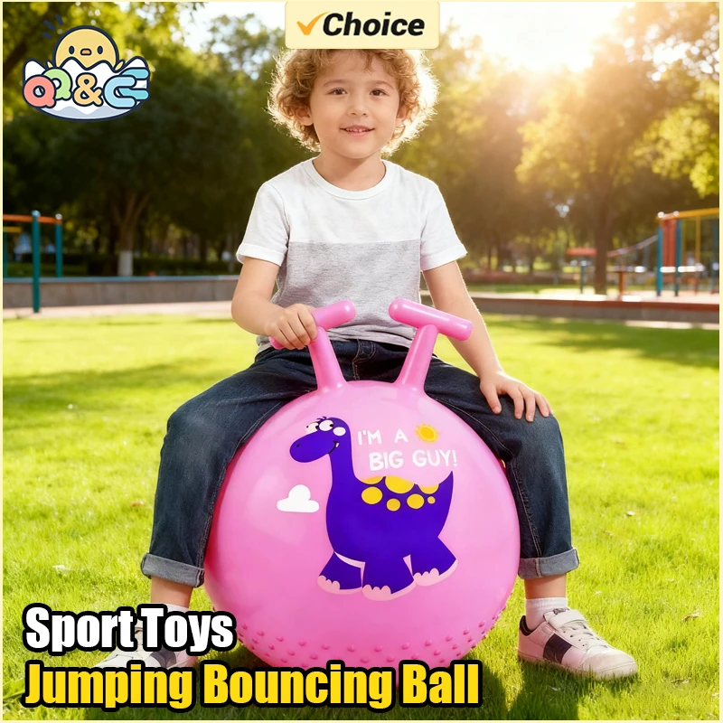 Inflatable Rubber Bouncing Ball Ride On Toy for Kids Outdoor Play
