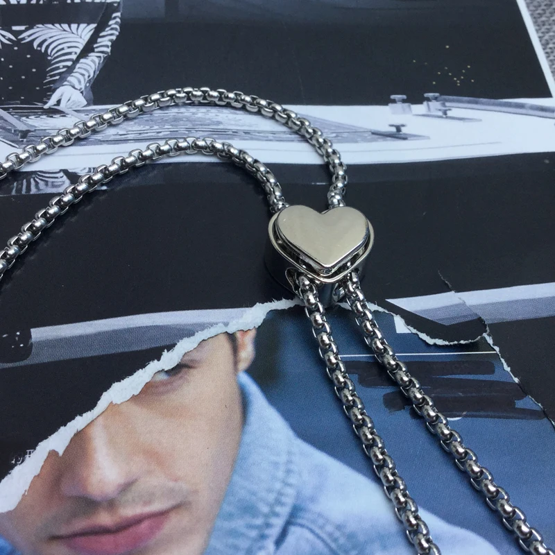 Original design bolo ties heart-shaped bolo tie for men and women personality neck tie fashion necklace