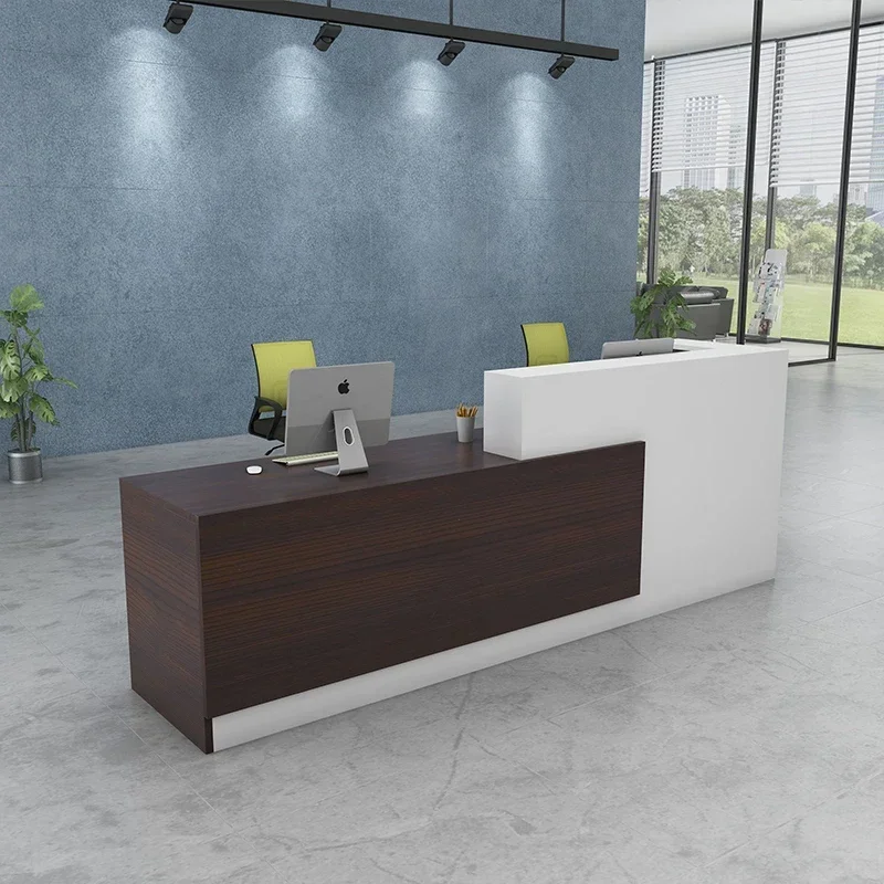 QTZ24 Reception Table Cheap Price Melamine Good Quality Office Desk Office Furniture Modern Spa white reception desk