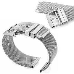 Sleek Silver Mesh Milanese Stainless Steel Watch Band with Pinhole Buckle - Multiple Size Options - Silver