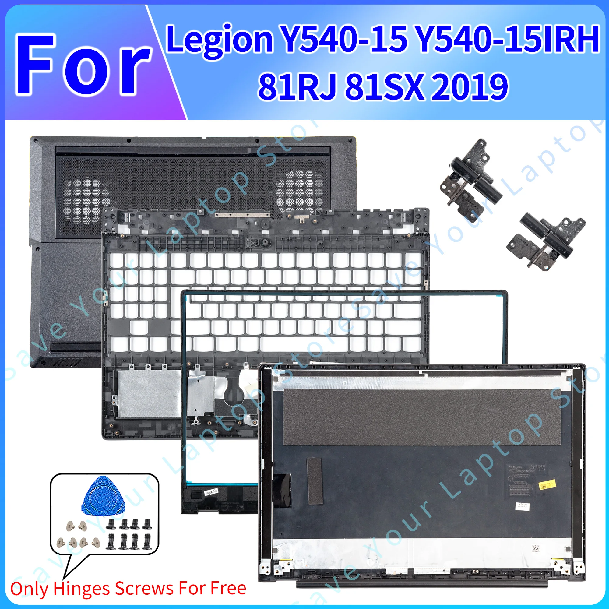레노버 리전 Y540-15 Y540-15IRH 81RJ 81SX 2019 LCD 후면 커버 베젤 팜레스트 하단 노트북 부품 교체