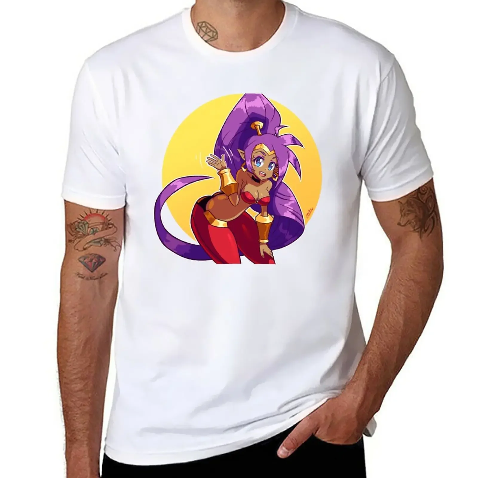 

Мужская футболка 2024, мужские Забавные футболки, новая футболка Shantae, футболки, новое издание футболок, хлопковая Футболка с круглым вырезом, аниме одежда