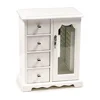 Solid Wood Jewelry Organizer Box with Mirror and Drawer Storage Elegant Butterfly Design Multi-functional Rings and Accessories 1