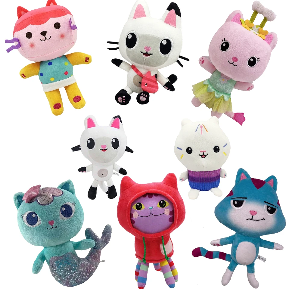 Gabby Dollhouse pluszowe zabawki Kawaii Mercat śliczne pluszaki syrenka