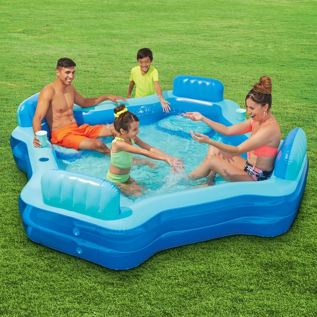 Intex Inflatable Swim Center Family Lounge Pool, 120 x 72 x 22 - Colors  may vary.