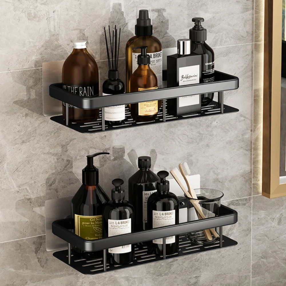 Bathroom Shelves No Drill Corner Shelf Shower Storage Organizer Rack