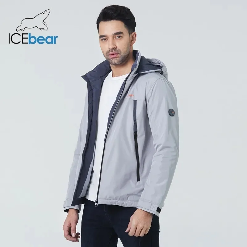 ICEbear men's short cotton jacket fall fashion male high quality coat with hood brand clothing MWC21610D new cotton jacket