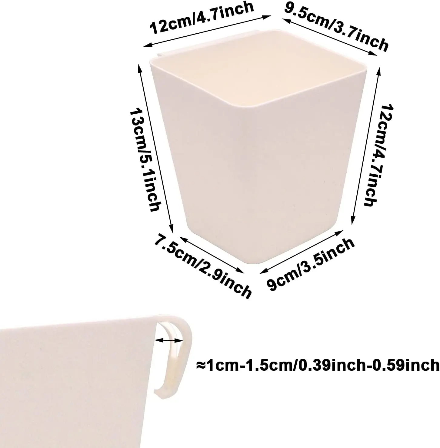 Description Picture 6 of itemHousehold Back Hanging Plastic Storage Basket Kitchen Bathroom Mini Organizers Small Things Portable Storage Box Container