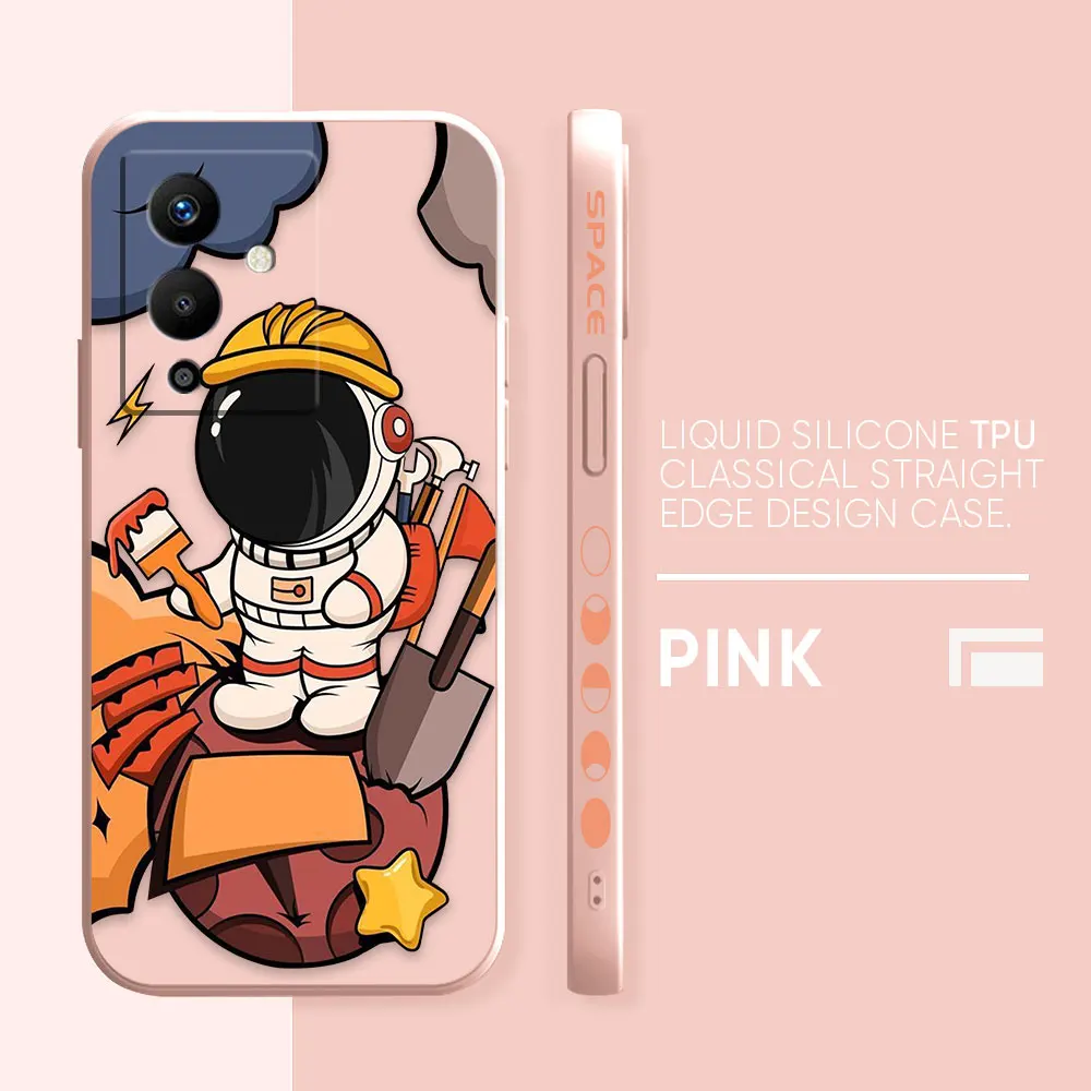 thumbnail image 1 of Phone Case For Infinix SPARK NOTE 11 12 G96 8 SMART 5 6 7 POVA 3 4 PRO Case Cover Funda Cqoue Shell Capa Cartoon Space Astronaut, 1 of 5