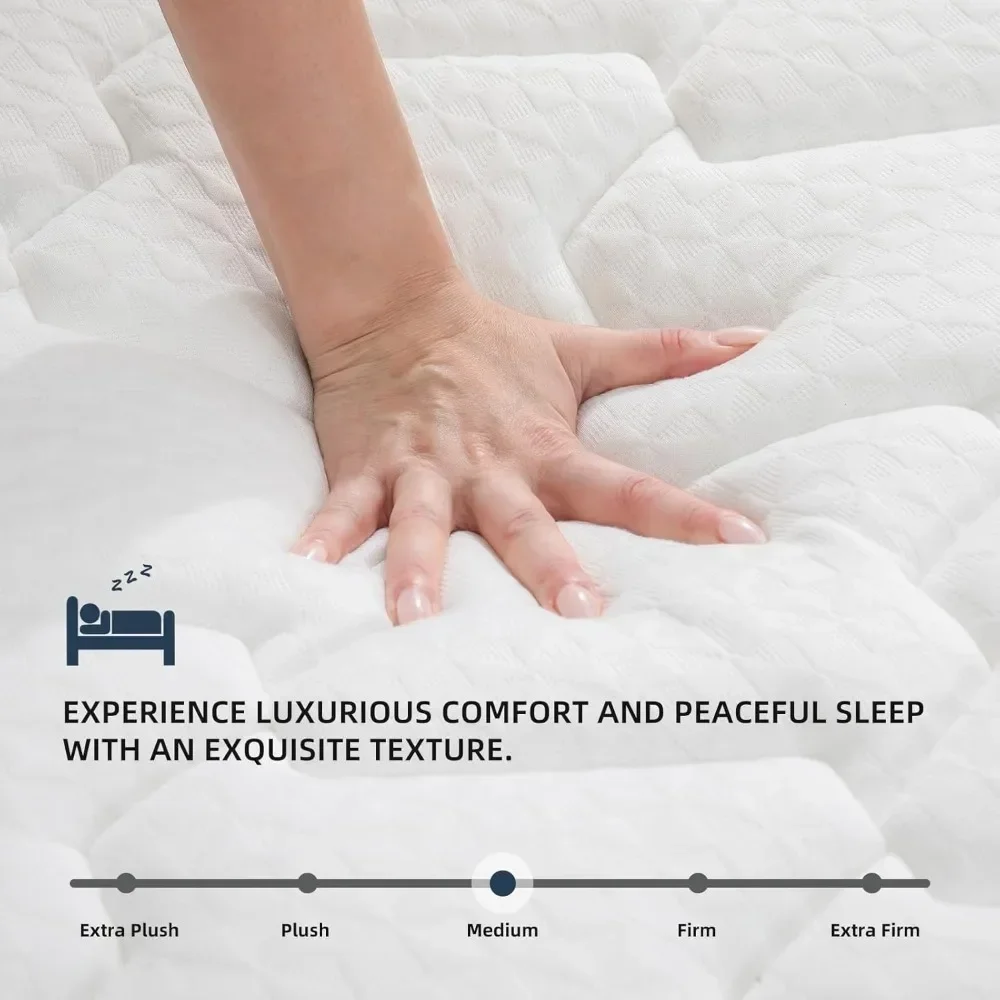 12 Inch Queen Hybrid Mattresses in A Box, Medium Firm Memory Foam and Individual Pocket Springs, Fiberglass Free Bed Mattres 4