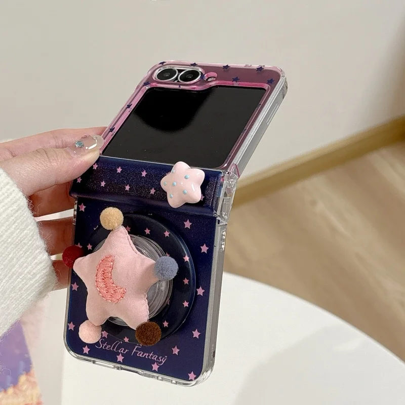 Korean Polka Dot Magnetic Phone Case with Magsafe Star Stand - Stylish and Durable Cover