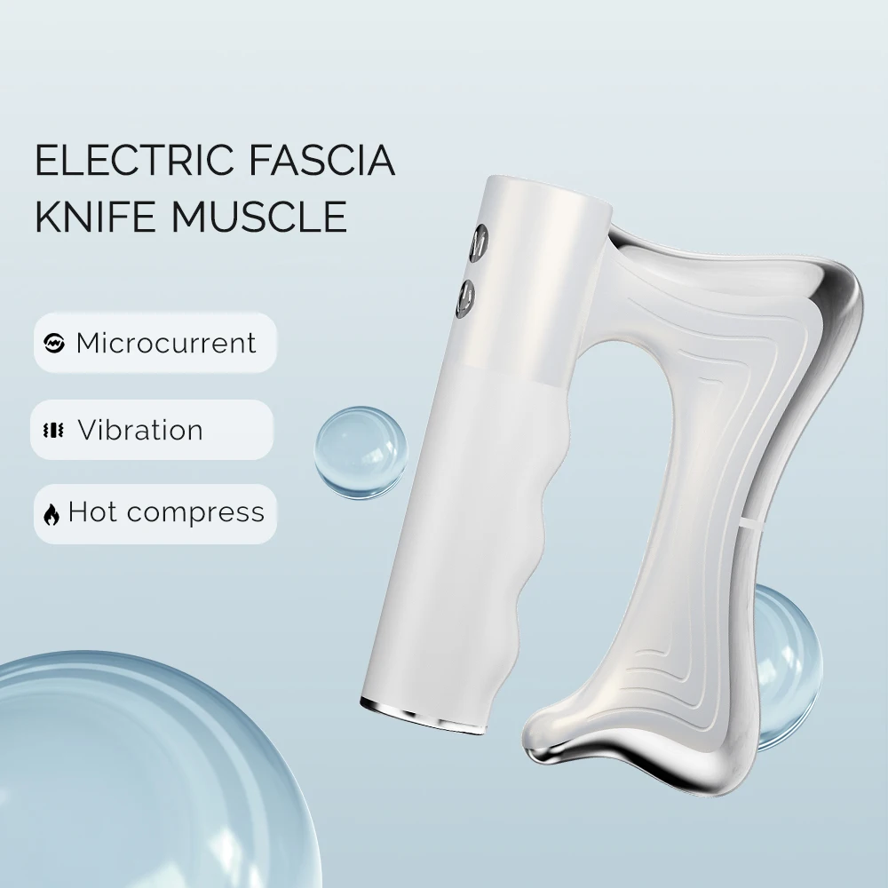 Electric Fascia Scraper Micro Current Compression Muscle 10500RPM Vibration Relaxation Massager Body Shaping Massage Knife