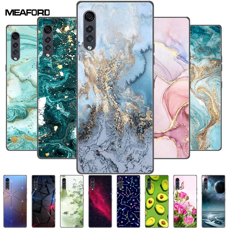 Per Lg Velvet Case 6.8 ''Marble Soft Tpu Cover Posteriore In Silicone Per Lg Velvet 5G Case Antiurto Fundas Bumper Lg Velvet 2 Pro Capa