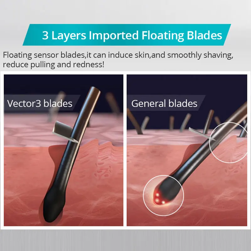 Gillette Vector 3 Razor Blades 3 Layers for Men Safety Body Face Hair Removal Shaver Blade Gift Sharp Replacement Heads 8/12pcs
