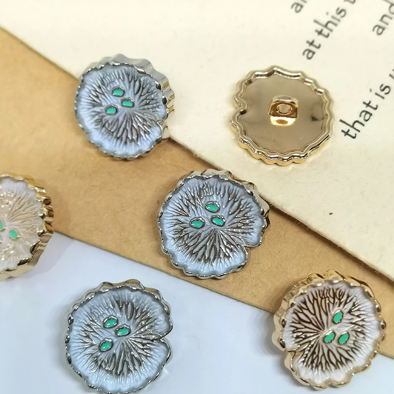 合金 金属 ボタン 20個 まとめ売り 18mm カラフル ゴールド 高級  