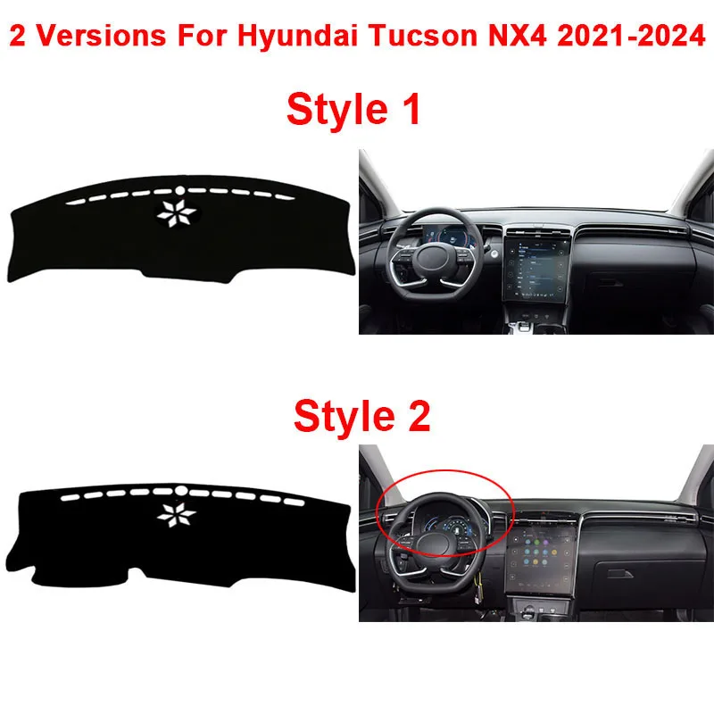 Dash Cover Dashboard Mat For Hyundai Tucson 2022 2023 – Black, Anti-Glare, Heat Resistant