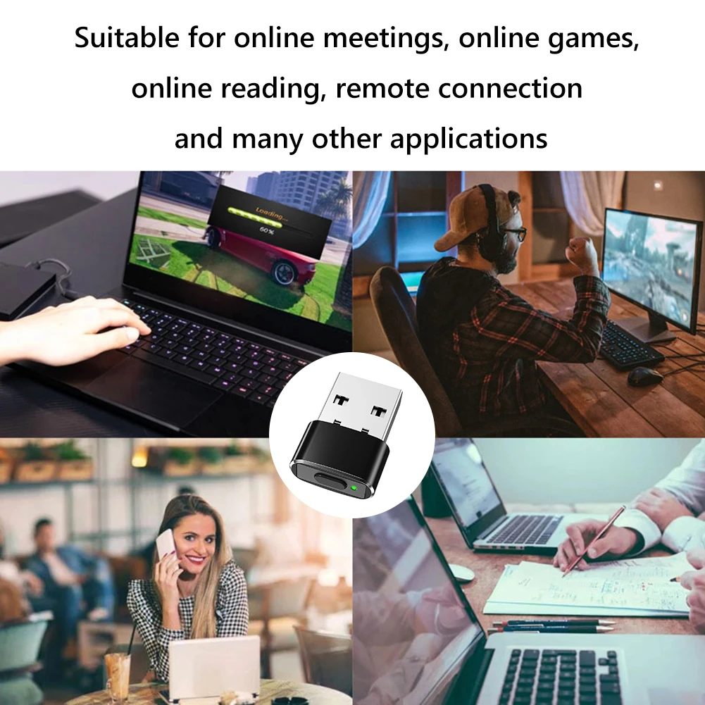 Mini Automatic Mouse Jiggler Mover ON/Off Button USB Automatic Move Cursor Undetectable Plug and Play Keeps Awake for Computer