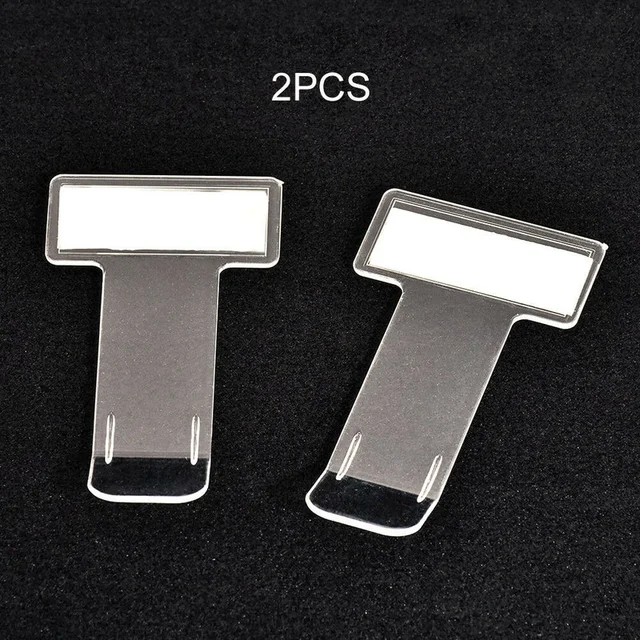 2pcs Transparent Car Vehicle Parking Ticket Receipt Permit Card Holder Clip Sticker Windscreen Plastic Universal Car Accessories Transparent
