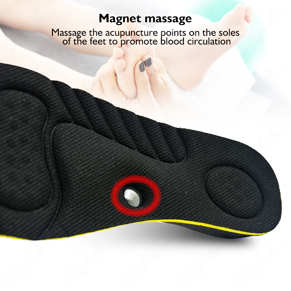 Arch Height Increase Insoles 2-5cm Magnet Invisible Cushion Adjustable Shoes Heel Insert Taller Support Absorbant Foot Pad