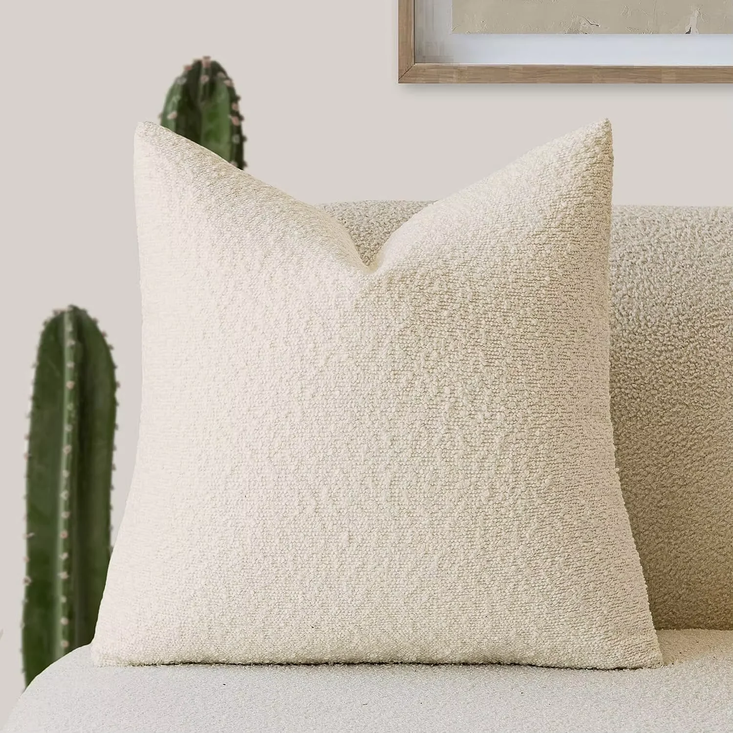 Textured Boucle Accent Pillow Covers