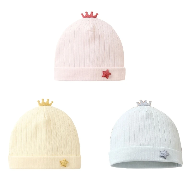 

Infant Hospital Hat Comfortable Cotton Baby Fetal Caps for Boy Girls 0-3-6 Month