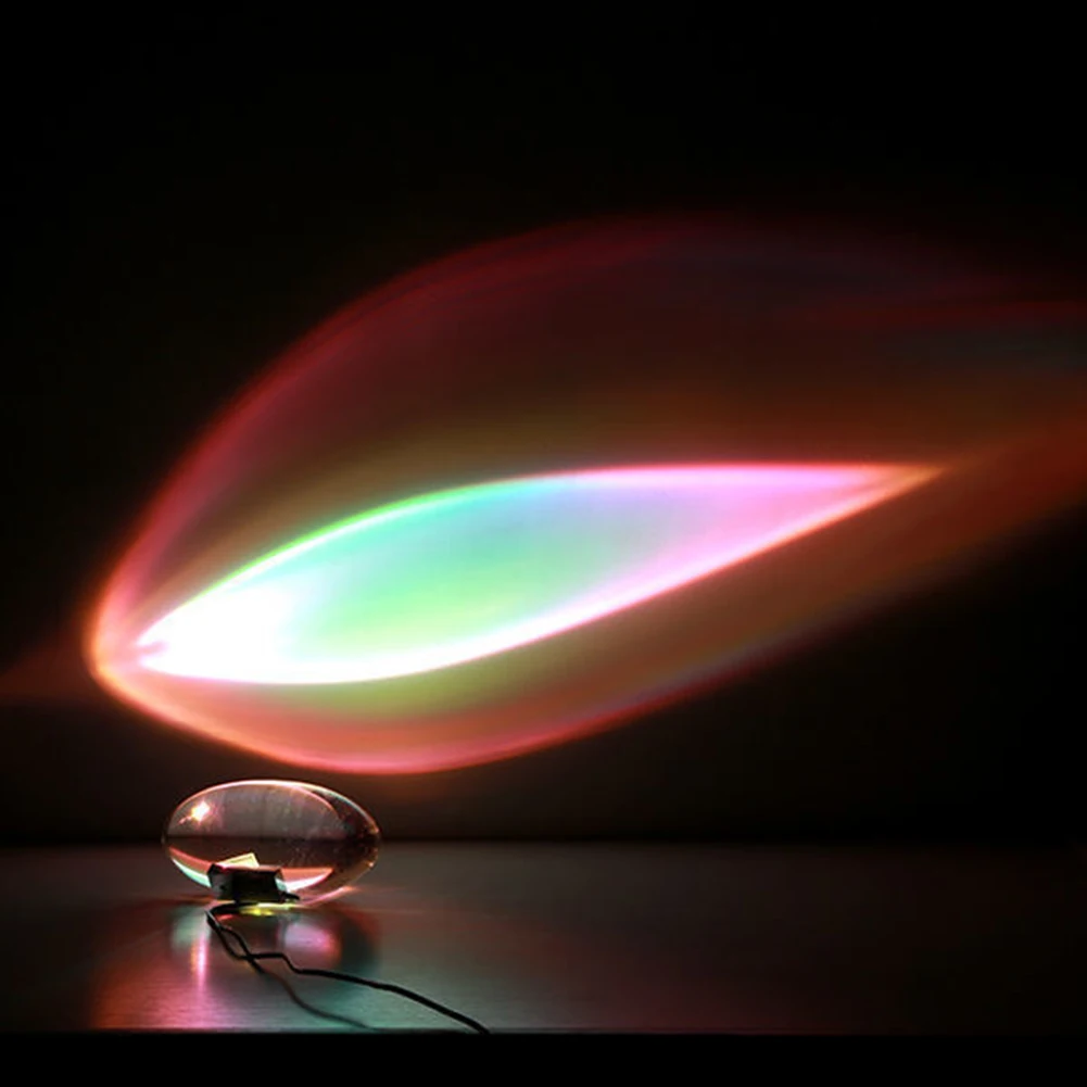 LED Crystal Table Lamp 5W Eye Of The Sky Egg-shaped Sunset Projector Lamp USB Charging LED Bedside Night Light For Home