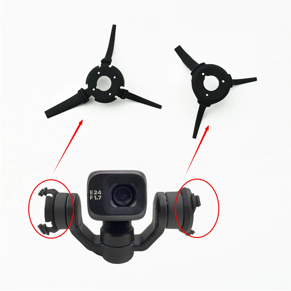 Amortisseurs en caoutchouc pour DJI Mini 3, installés sous le module caméra pour réduire les vibrations