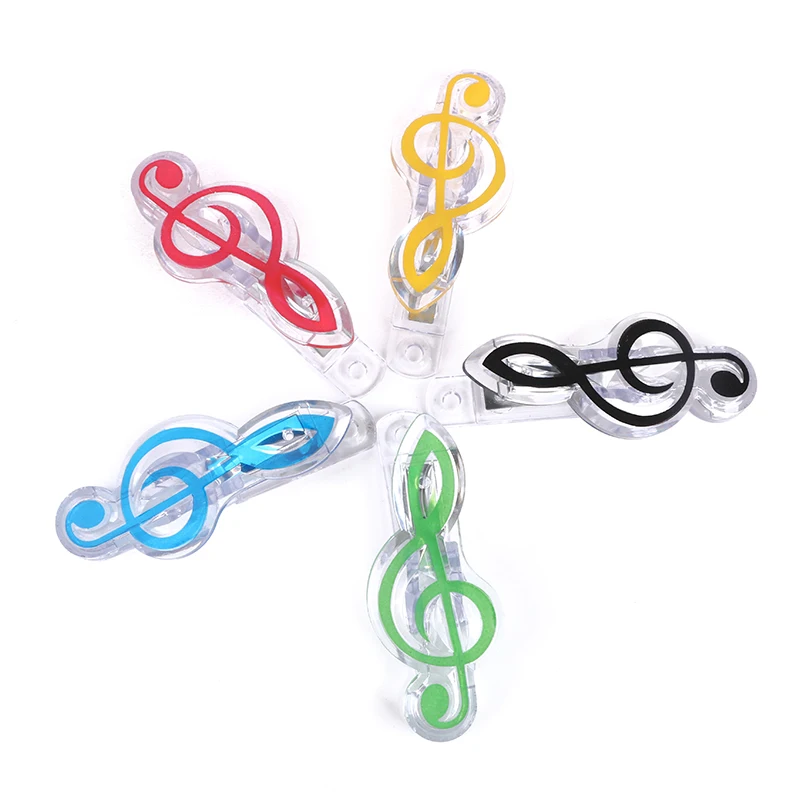 5Pcs Book Paper Sheet Clips Mini Music Folder Clips Decor Musical Notation Clips Piano Sheet Music Holder