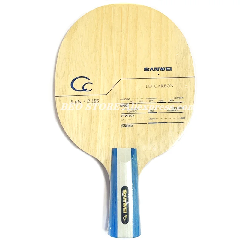 SANWEI CC Tischtennisschläger 5 Holz + 2 Carbon OFF++ Training Ohne Box Ping Pong Schläger Paddle Tenis De Mesa – Detail 6