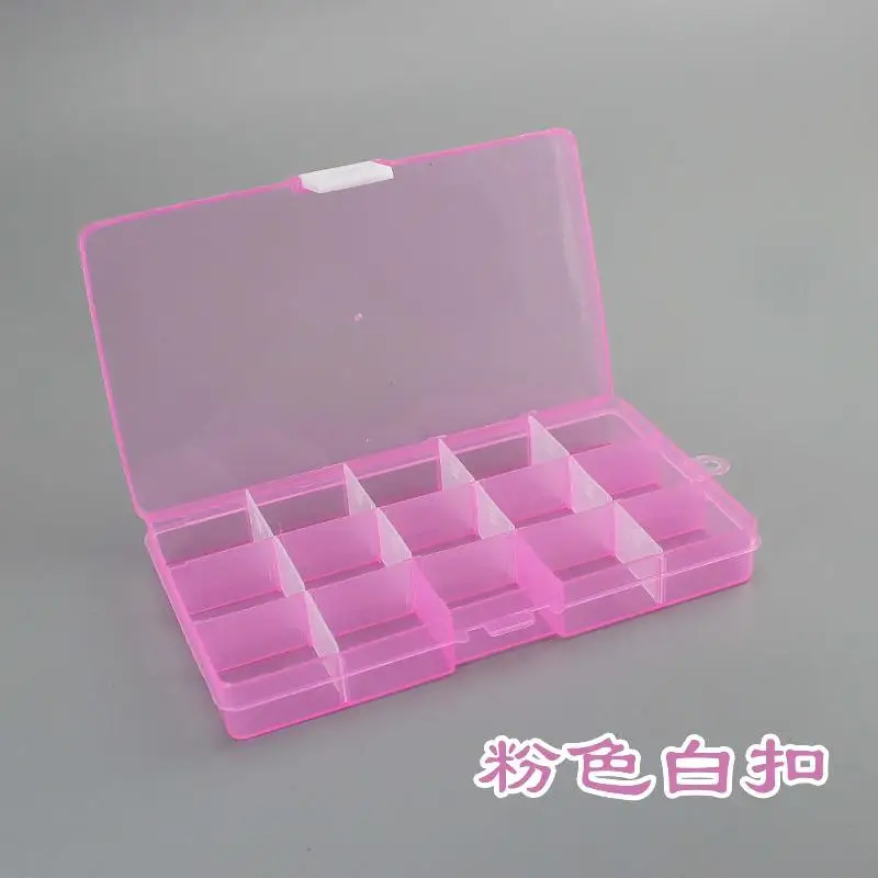 Practical Compartment Plastic Storage Box 15 Grids Parts Organizer Box Jewelry Beads Screws Holder Case Display Container image 4