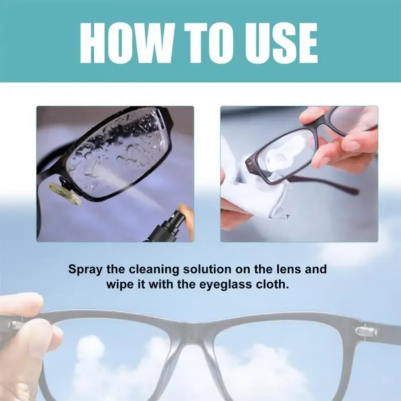 Glasses lens cleaner spray new spray repair scratch blur eyeglass lens cleaning glass grinding refurbished maintenance agent