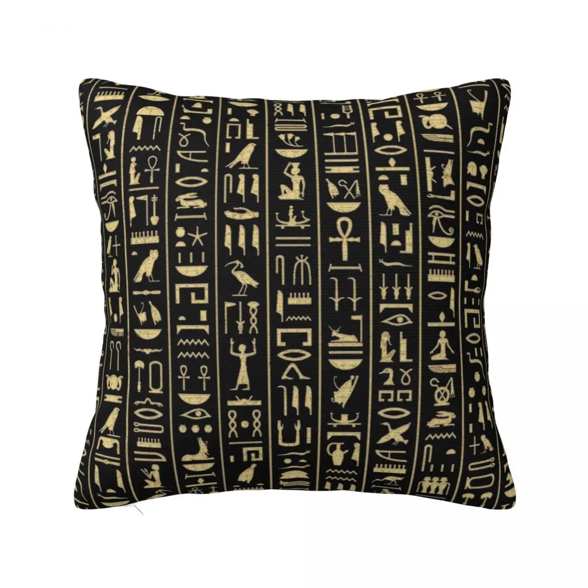 

Black & Gold Hieroglyphics Throw Pillow Sofa Pillow Cover Decorative Sofa Cushion sleeping pillows Pillow Cases